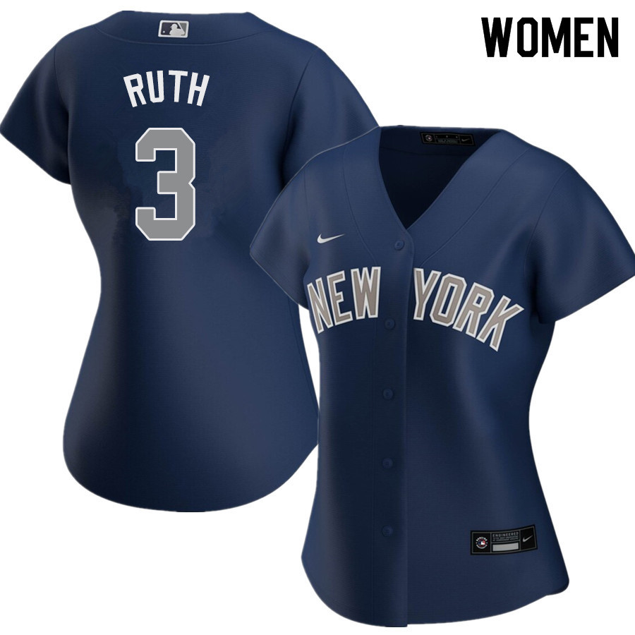 2020 Nike Women #3 Babe Ruth New York Yankees Baseball Jerseys Sale-Navy